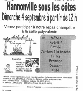 Repas champêtre par les Carams en fête 